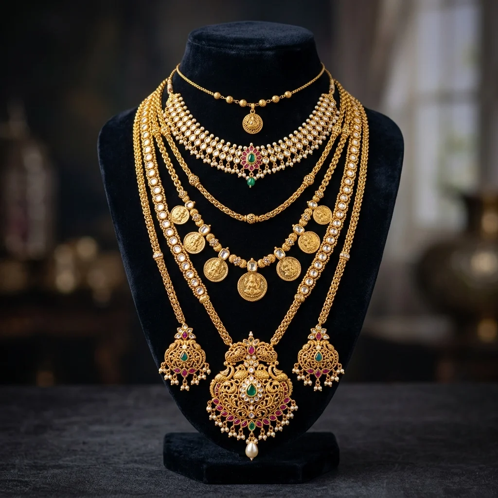 Antique Gold Coin Necklace
